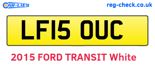 LF15OUC are the vehicle registration plates.