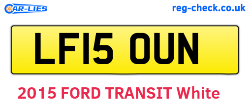 LF15OUN are the vehicle registration plates.
