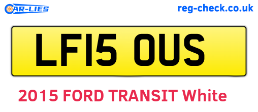 LF15OUS are the vehicle registration plates.