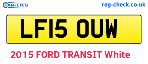 LF15OUW are the vehicle registration plates.