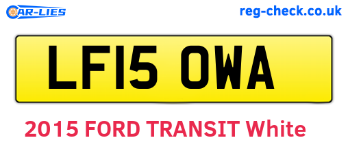 LF15OWA are the vehicle registration plates.