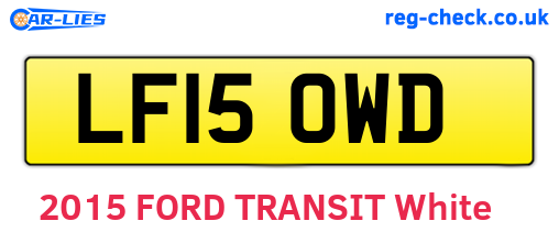 LF15OWD are the vehicle registration plates.