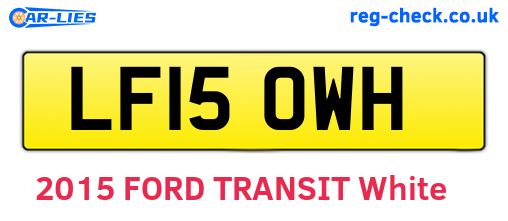 LF15OWH are the vehicle registration plates.