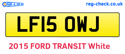 LF15OWJ are the vehicle registration plates.
