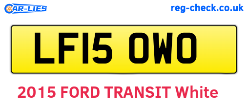 LF15OWO are the vehicle registration plates.