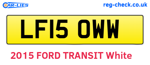 LF15OWW are the vehicle registration plates.