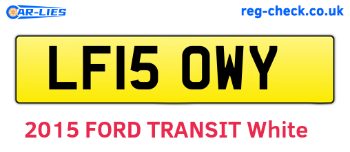 LF15OWY are the vehicle registration plates.