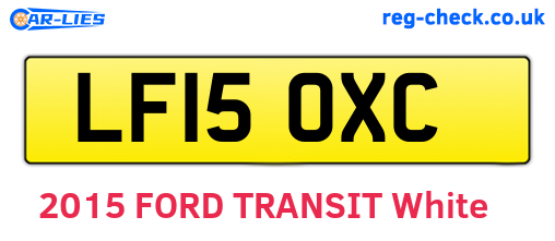 LF15OXC are the vehicle registration plates.