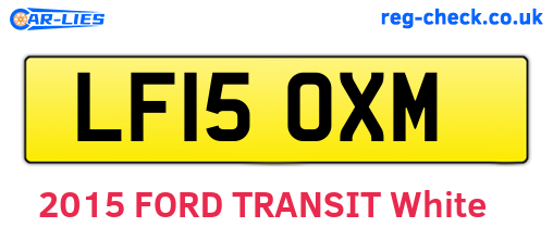 LF15OXM are the vehicle registration plates.