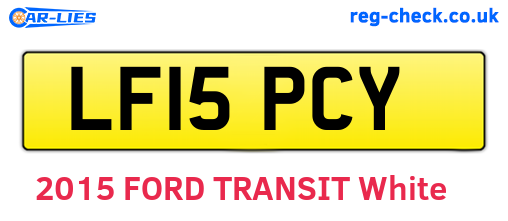 LF15PCY are the vehicle registration plates.