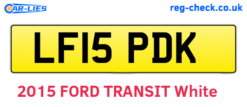 LF15PDK are the vehicle registration plates.