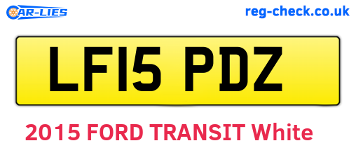 LF15PDZ are the vehicle registration plates.