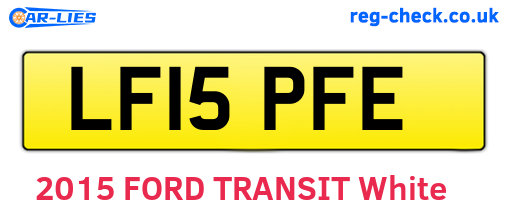 LF15PFE are the vehicle registration plates.