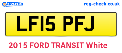 LF15PFJ are the vehicle registration plates.
