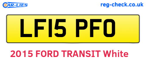 LF15PFO are the vehicle registration plates.