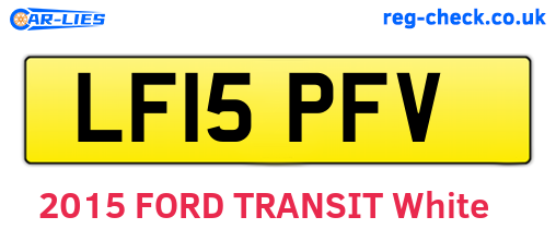 LF15PFV are the vehicle registration plates.