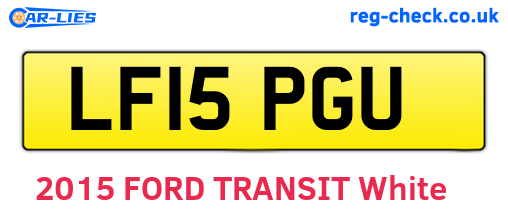 LF15PGU are the vehicle registration plates.