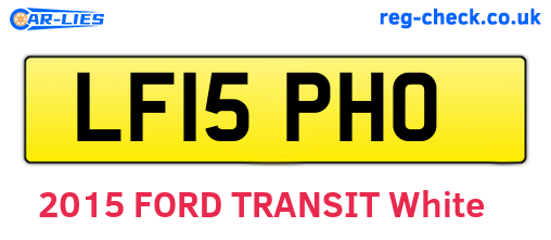 LF15PHO are the vehicle registration plates.