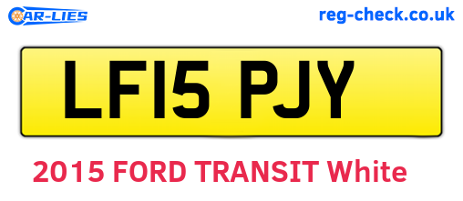 LF15PJY are the vehicle registration plates.