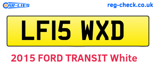 LF15WXD are the vehicle registration plates.