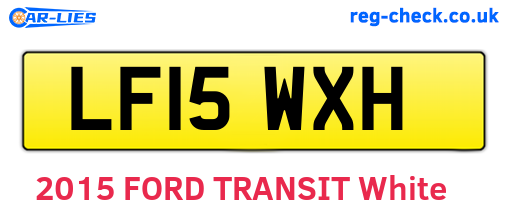 LF15WXH are the vehicle registration plates.