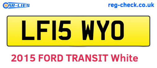LF15WYO are the vehicle registration plates.