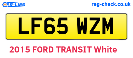 LF65WZM are the vehicle registration plates.