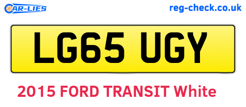 LG65UGY are the vehicle registration plates.