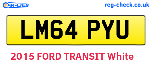 LM64PYU are the vehicle registration plates.