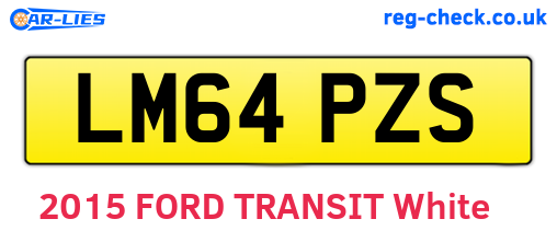 LM64PZS are the vehicle registration plates.