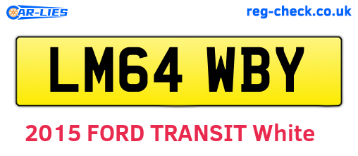 LM64WBY are the vehicle registration plates.