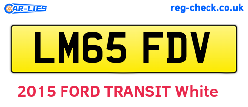 LM65FDV are the vehicle registration plates.