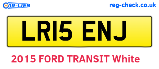 LR15ENJ are the vehicle registration plates.