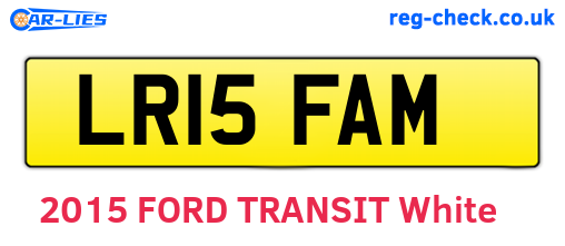 LR15FAM are the vehicle registration plates.