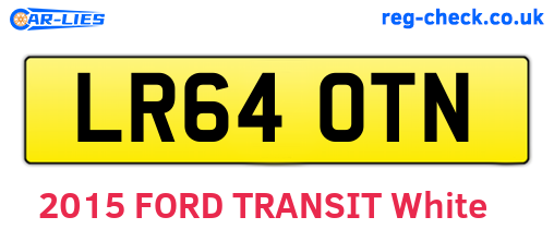 LR64OTN are the vehicle registration plates.