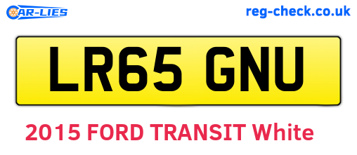 LR65GNU are the vehicle registration plates.