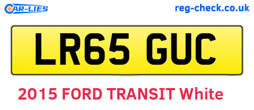 LR65GUC are the vehicle registration plates.