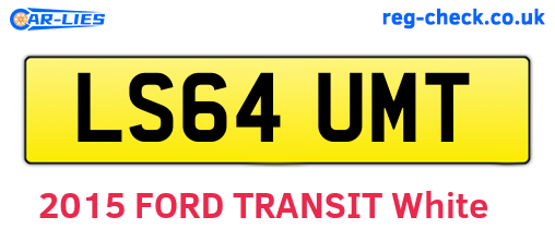 LS64UMT are the vehicle registration plates.