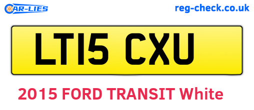 LT15CXU are the vehicle registration plates.