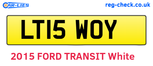 LT15WOY are the vehicle registration plates.