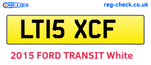 LT15XCF are the vehicle registration plates.
