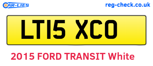 LT15XCO are the vehicle registration plates.