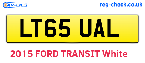 LT65UAL are the vehicle registration plates.