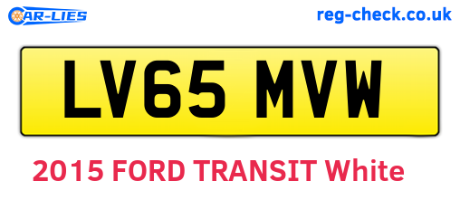 LV65MVW are the vehicle registration plates.