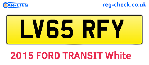 LV65RFY are the vehicle registration plates.