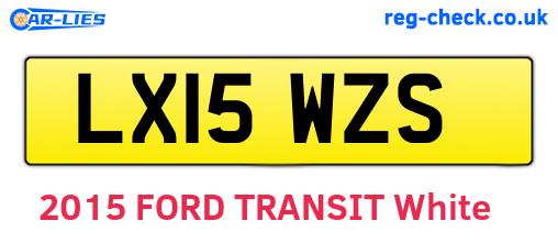 LX15WZS are the vehicle registration plates.