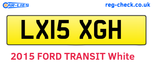 LX15XGH are the vehicle registration plates.