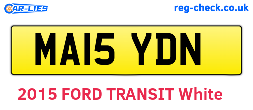 MA15YDN are the vehicle registration plates.