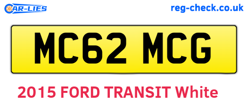 MC62MCG are the vehicle registration plates.