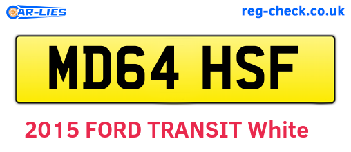 MD64HSF are the vehicle registration plates.